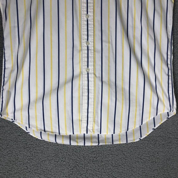 Ralph Lauren Men's Medium Blake Button Down Shirt Short Sleeve Pony Preppy White - Picture 6 of 9